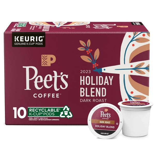 Load image into Gallery viewer, Peet&#39;s Coffee Holiday Blend, Dark Roast, Keurig K-Cup Coffee Pods, Box of 10 K-cups
