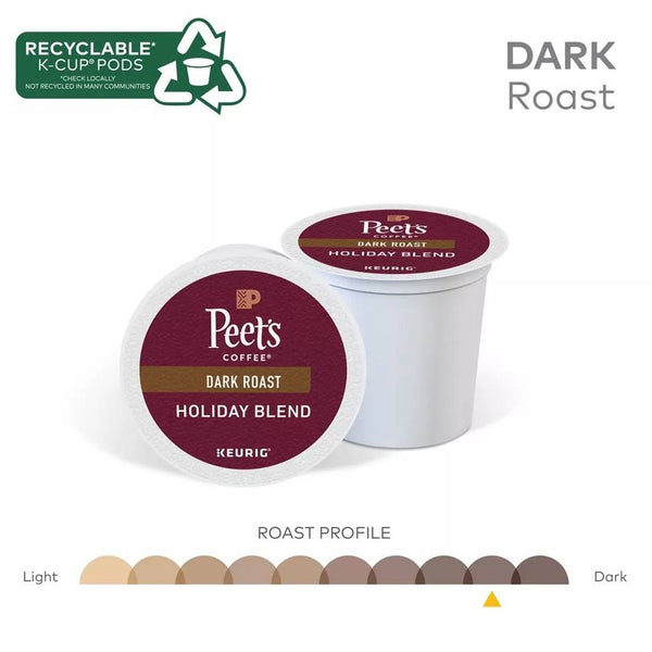 Load image into Gallery viewer, Peet&#39;s Coffee Holiday Blend, Dark Roast, Keurig K-Cup Coffee Pods, Box of 10 K-cups
