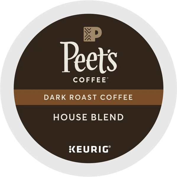 Load image into Gallery viewer, Peet&#39;s Coffee House Blend, Dark Roast, Keurig K-Cup Coffee Pods, Box of 22 K-cups
