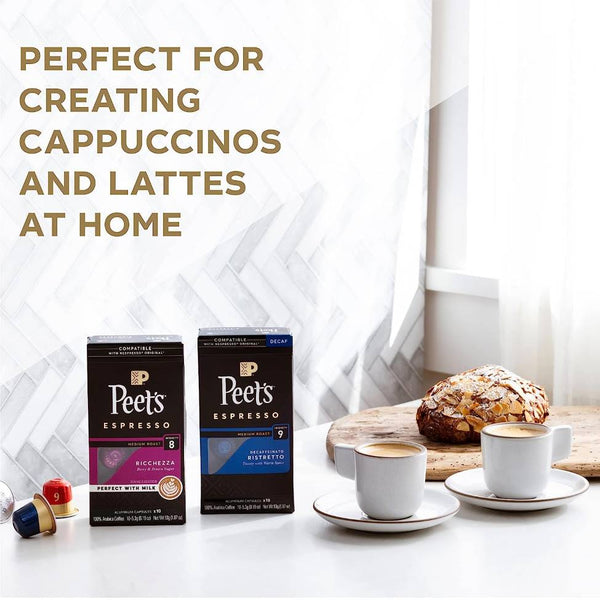 Load image into Gallery viewer, Peet&#39;s Coffee Decaf Ristretto, Box of 10 Nespresso Capsules

