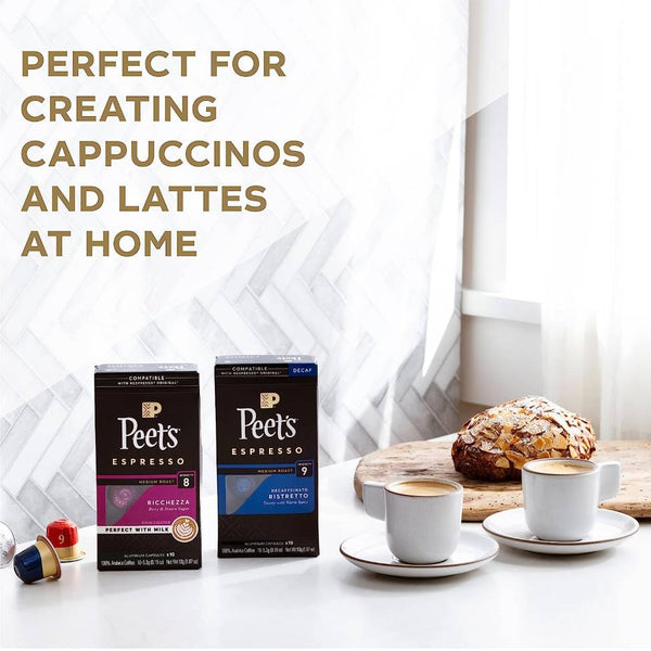 Load image into Gallery viewer, Peet&#39;s Coffee Medium Roast Variety Pack, Box of 40 Nespresso Capsules
