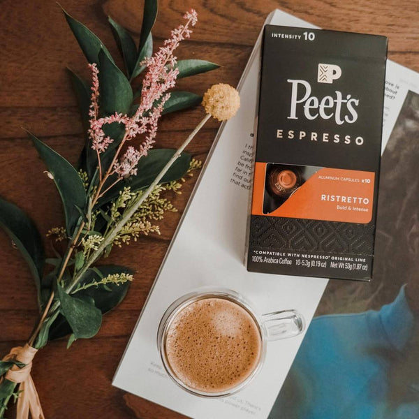 Peet's Coffee Dark Roast Espresso Capsules Compatible With Nespresso...