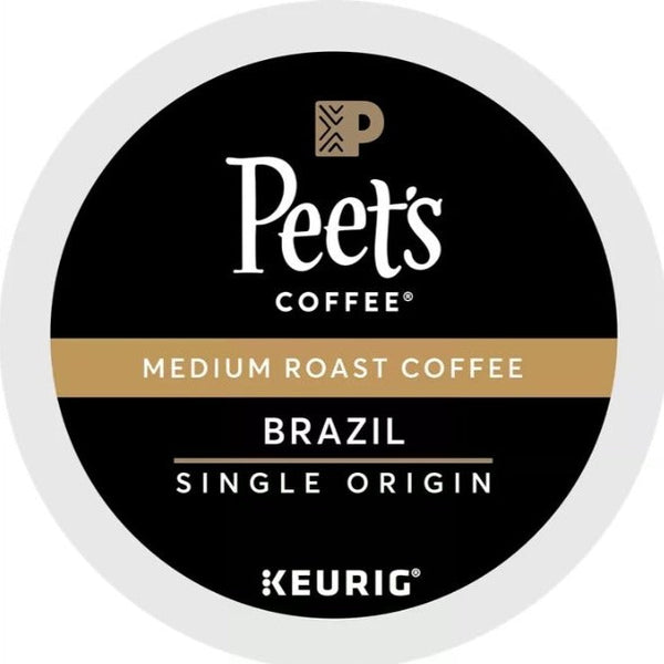 Load image into Gallery viewer, Peet&#39;s Coffee Single Origin Brazil, Medium Roast, Keurig K-Cup Coffee Pods, Box of 22 K-cups
