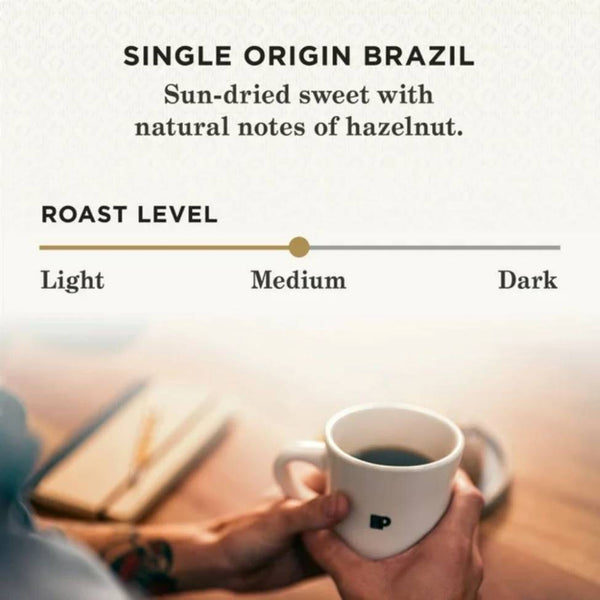 Load image into Gallery viewer, Peet&#39;s Coffee Single Origin Brazil, Medium Roast, Keurig K-Cup Coffee Pods, Box of 22 K-cups
