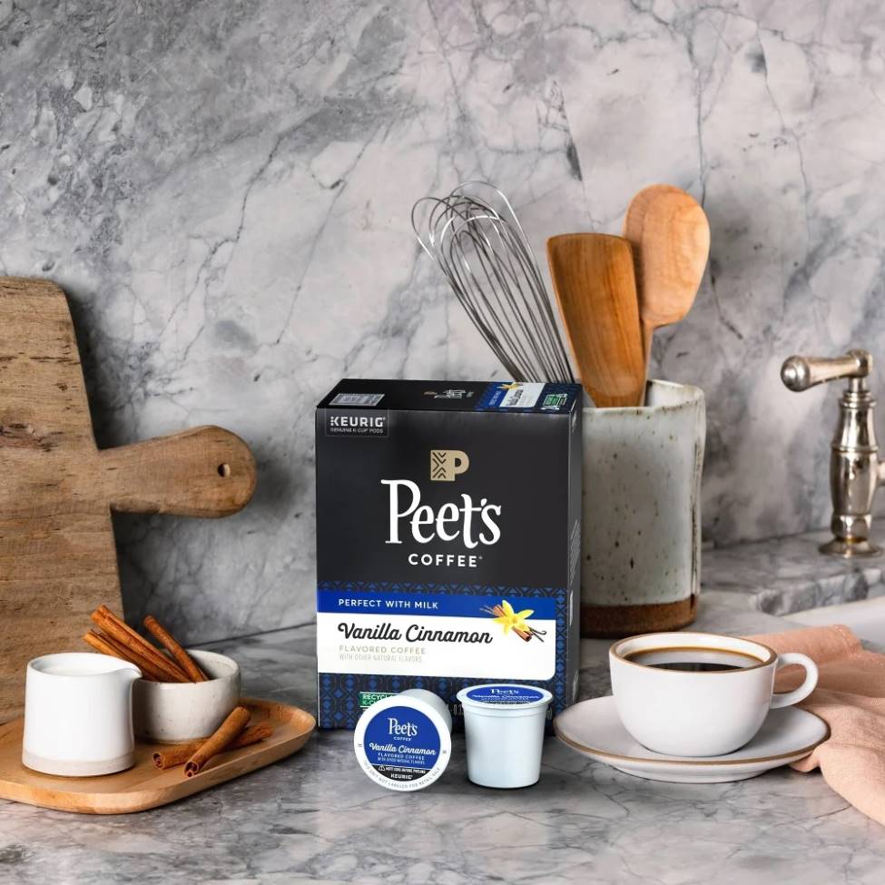 Peet's Coffee Vanilla Cinnamon, Light Roast, Keurig KCup Coffee Pods