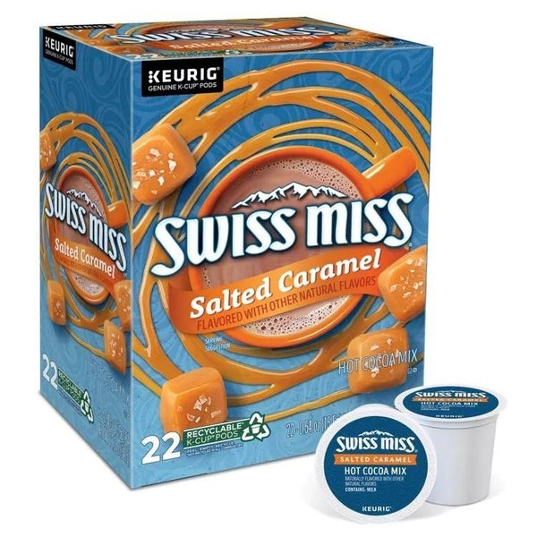 Load image into Gallery viewer, Swiss Miss Salted Caramel Hot Cocoa, Keurig K-Cup Pods, Box of 22 K-cups
