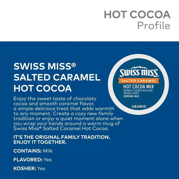 Load image into Gallery viewer, Swiss Miss Salted Caramel Hot Cocoa, Keurig K-Cup Pods, Box of 22 K-cups
