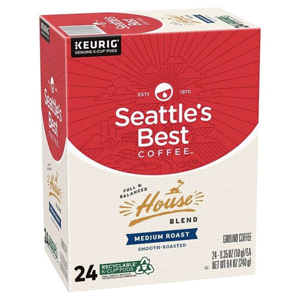 Load image into Gallery viewer, Seattle's Best Coffee House Blend, Medium Roast, Keurig K-Cup Coffee Pods, Box of 24 K-cups
