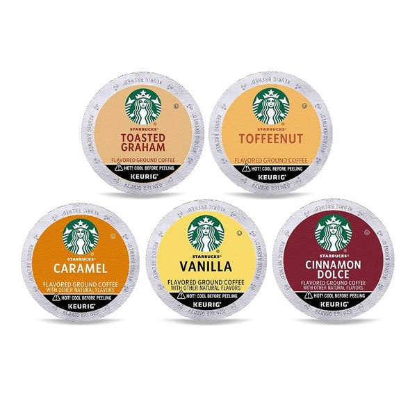 Load image into Gallery viewer, Starbucks Flavored Coffee Variety Pack, Keurig K-Cup Coffee Pods, Box of 40 K-cups
