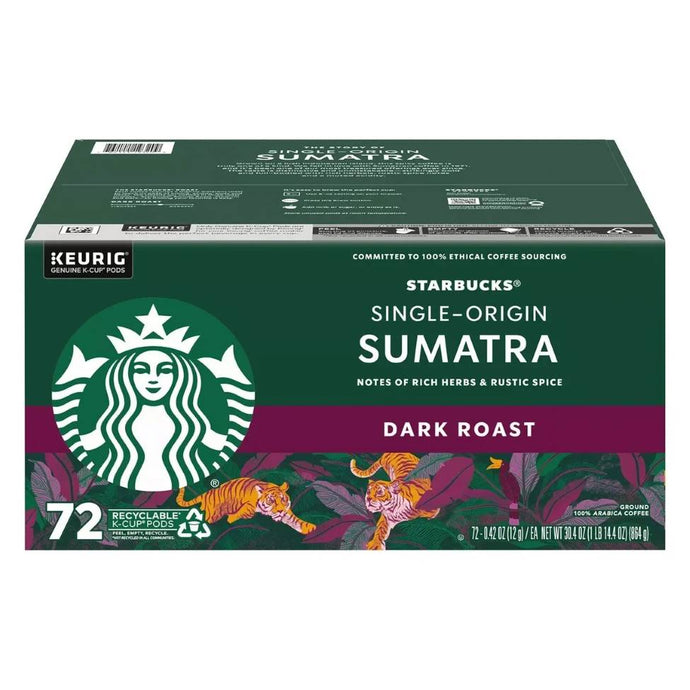 Starbucks French Roast, Dark Roast, Keurig K-Cup Coffee Pods, Box of 72 K-cups