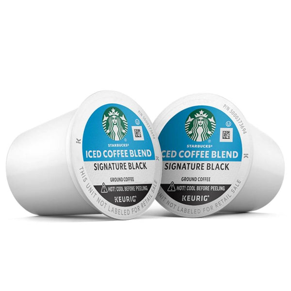 Load image into Gallery viewer, Starbucks Iced Coffee Blend Signature Black, Medium Roast, Keurig K-Cup Coffee Pods, Box of 10 K-cups
