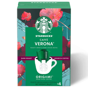 Starbucks Origami Caffe Verona, Dark Roast, Box of 4 Drip Coffee Bags