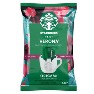 Starbucks Origami Caffe Verona, Dark Roast, Box of 4 Drip Coffee Bags