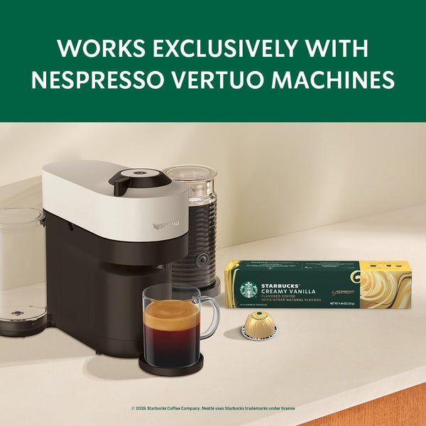 Load image into Gallery viewer, Starbucks Vanilla, Box of 10 Vertuo Capsules
