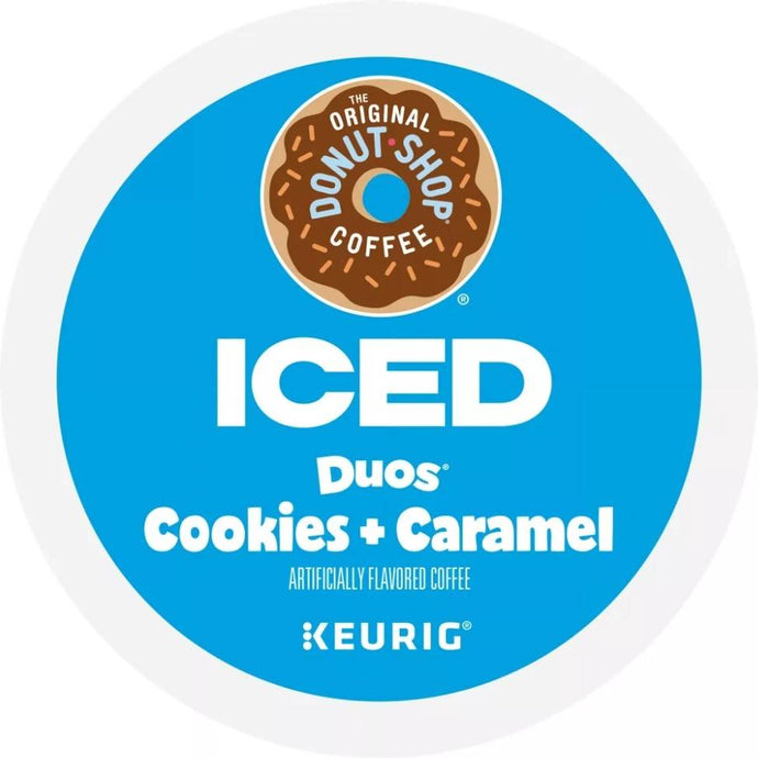 The Original Donut Shop Iced Duos Cookies + Caramel, Keurig K-Cup Coffee Pods