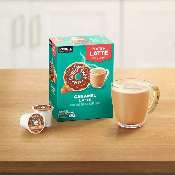 The Original Donut Shop One Step Caramel Latte Dark Roast Keurig K Cup Coffee Pods