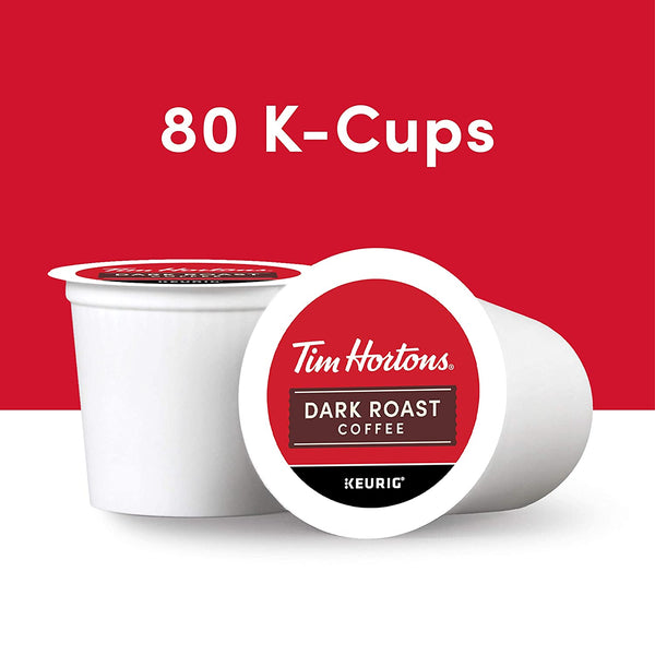 Load image into Gallery viewer, Tim Hortons, Dark Roast, Keurig K-cup Coffee Pods, Box of 80 K-cups
