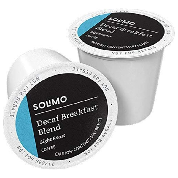 Load image into Gallery viewer, Amazon Solimo Decaf Breakfast Blend, Light Roast, Keurig K-Cup Coffee Pods
