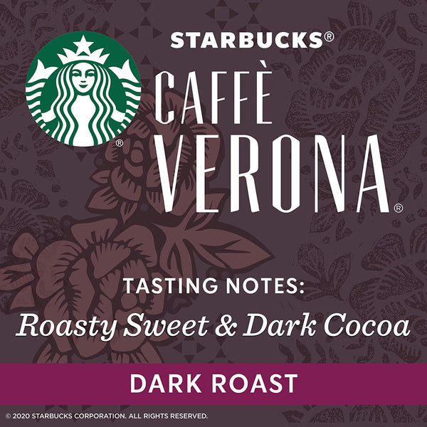 Load image into Gallery viewer, Starbucks Caffe Verona, Dark Roast, Keurig K-Cup Coffee Pods, Box of 72 K-cups
