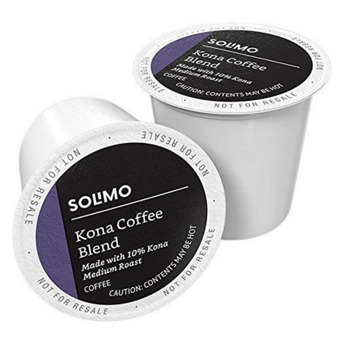 Amazon Solimo Kona Blend, Medium Roast, Keurig K-Cup Coffee Pods, box of 100 k-cups