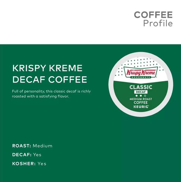 Load image into Gallery viewer, Krispy Kreme Classic Decaf, Medium Roast, Keurig K-Cup Coffee Pods, Box of 12 K-cups
