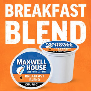 Maxwell House Breakfast Blend, Light Roast, Keurig K-cup Coffee Pods, Box of 84 k-cups
