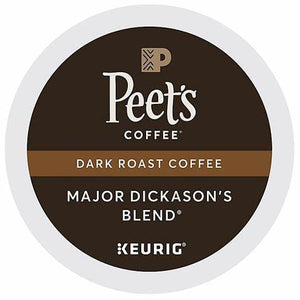 Peet's Coffee Major Dickason's Blend, Dark Roast, Keurig K-Cup Coffee Pods, Box of 75 K-cups