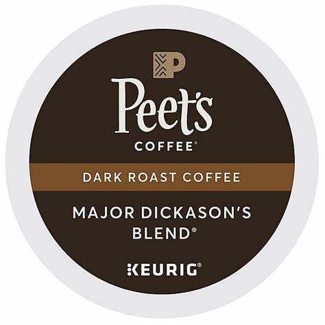 Load image into Gallery viewer, Peet&#39;s Coffee Major Dickason&#39;s Blend, Dark Roast, Keurig K-Cup Coffee Pods
