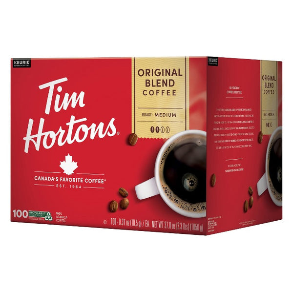 Load image into Gallery viewer, Tim Hortons Original Blend, Medium Roast, Keurig K-cup Coffee Pods, box of 100 k-cups
