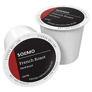 Amazon Solimo Dark/Medium Roast Variety Pack (French Roast, Dark Roast, Colombian), Keurig K-Cup Coffee Pods, Box of 100 K-cups