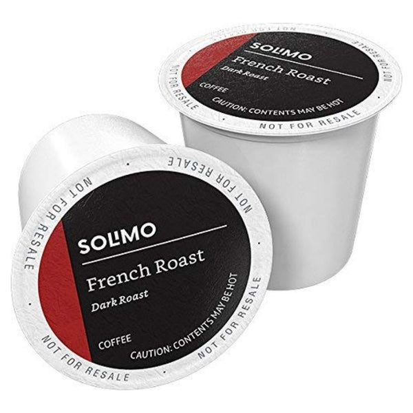 Load image into Gallery viewer, Amazon Solimo Dark/Medium Roast Variety Pack (French Roast, Dark Roast, Colombian), Keurig K-Cup Coffee Pods, Box of 100 K-cups
