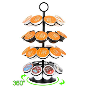 XBY-US Coffee Pod Carousel Organizer, Holds 36 K-cups