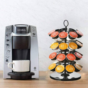 XBY-US Coffee Pod Carousel Organizer, Holds 36 K-cups