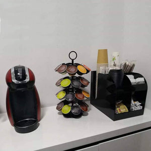 XBY-US Coffee Pod Carousel Organizer, Holds 36 K-cups