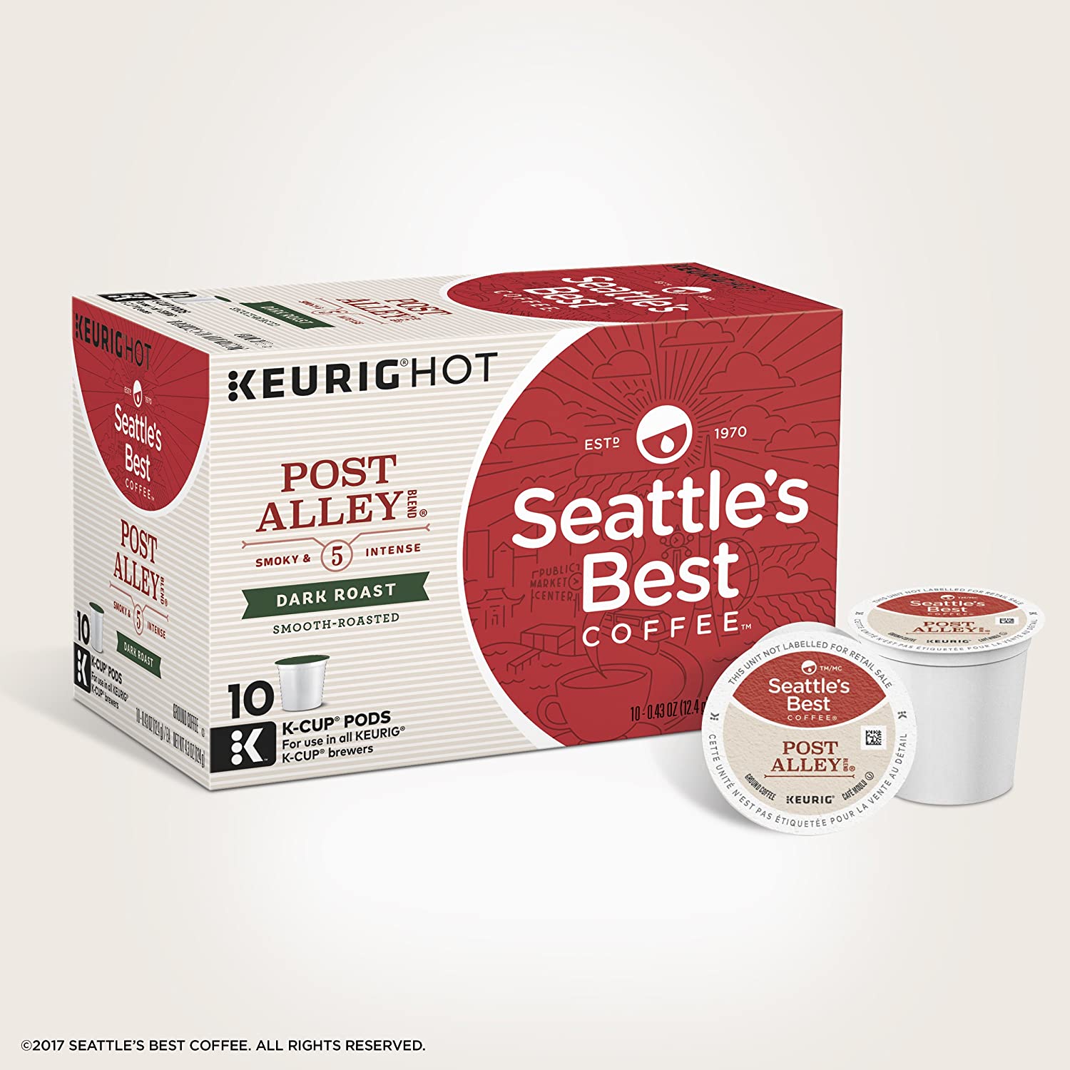 Seattle's Best Coffee Post Alley Blend, Dark Roast, Keurig K-Cup